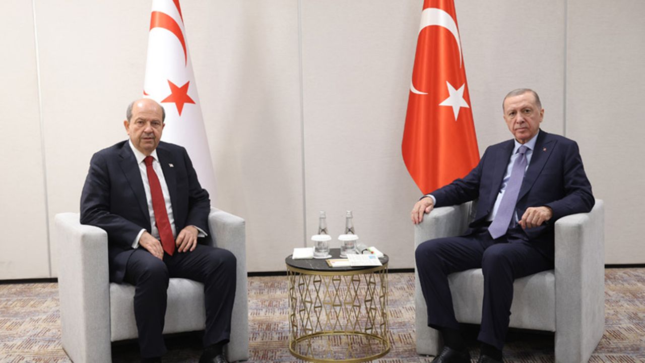 Cumhurbaşkanı Erdoğan, KKTC Cumhurbaşkanı Tatar ile Görüştü