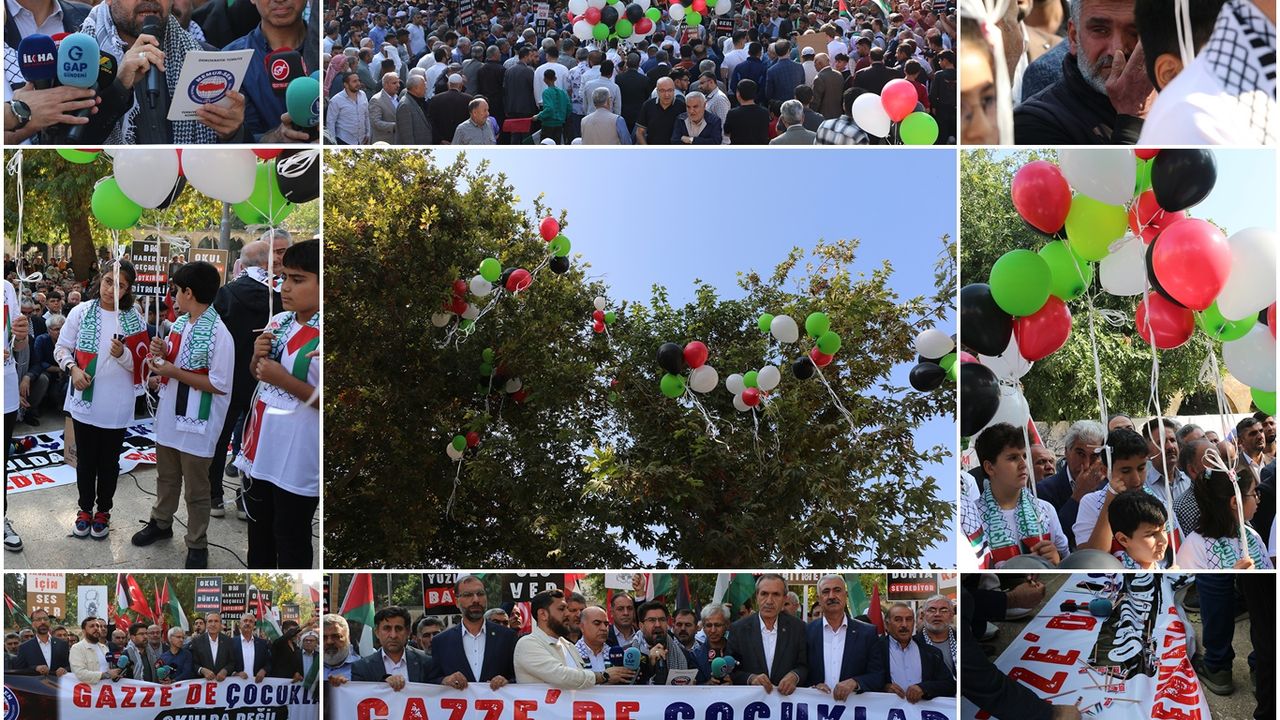 Şanlıurfa'da Balonlar Gazze'deki Çocuklar İçin Uçtu!