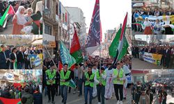 Siverek'te Filistin'e destek yürüyüşü düzenlendi