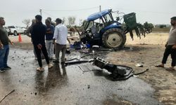 Şanlıurfa'da kamyonu ile traktör çarpıştı: 2 yaralı