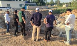 Suruç’ta tahliye kanalı açma çalışmaları devam ediyor