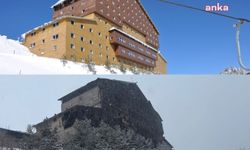 Grand Kartal Otel'in arka cephesinin tamamen yanmış olduğu görüntülendi