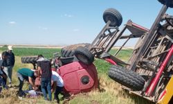 Diyarbakır'da traktör devrildi: Bir kişi yaralandı