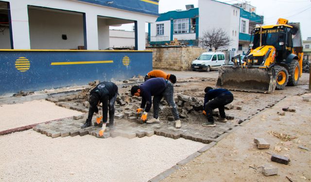 Şanlıurfa Harran Belediyesi Kilitli Parke Döşeme Çalışmalarına Hız Veriyor!