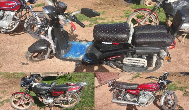 Şanlıurfa'da 3 çalıntı motosiklet ele geçirildi