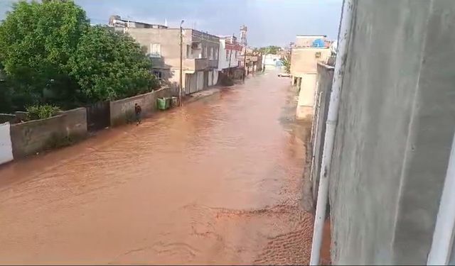 Şanlıurfa'da sağanak yağmur sonrası bazı mahalleler sular altında kaldı