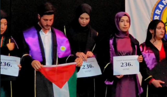 Viranşehir öğrencilerinden Gazze için anlamlı protesto
