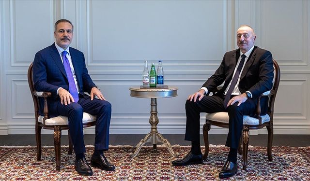 Azerbaycan Cumhurbaşkanı Aliyev, Dışişleri Bakanı Fidan'ı Şuşa'da Kabul Etti