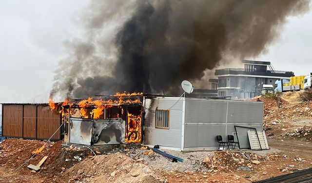 Malatya'da konteyner yangını