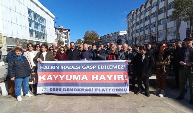 Ordu Demokrasi Platformu'ndan "kayyum" protestosu