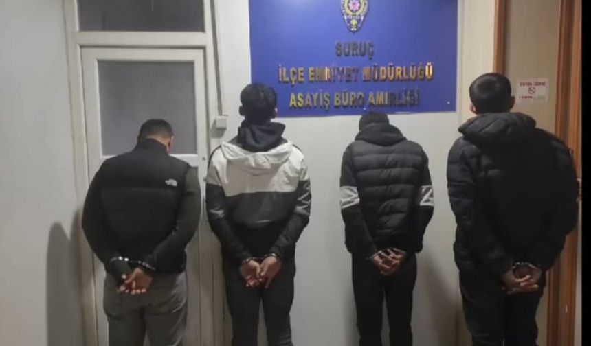 Suruç'ta oto hırsızı 4 şahıs yakalandı!